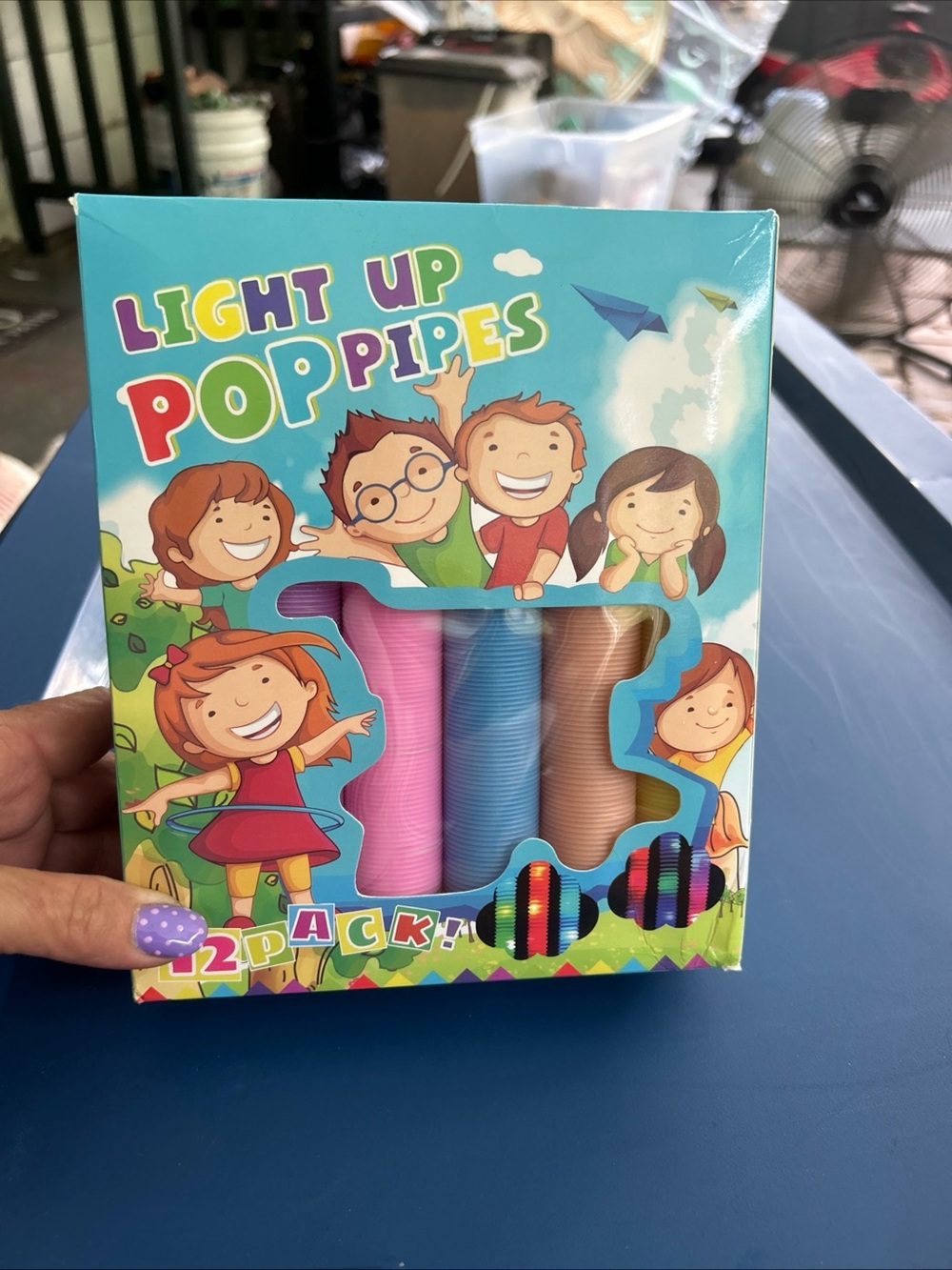 Light Up Pop Pipes Kids Toy - Pink, Blue, Brown